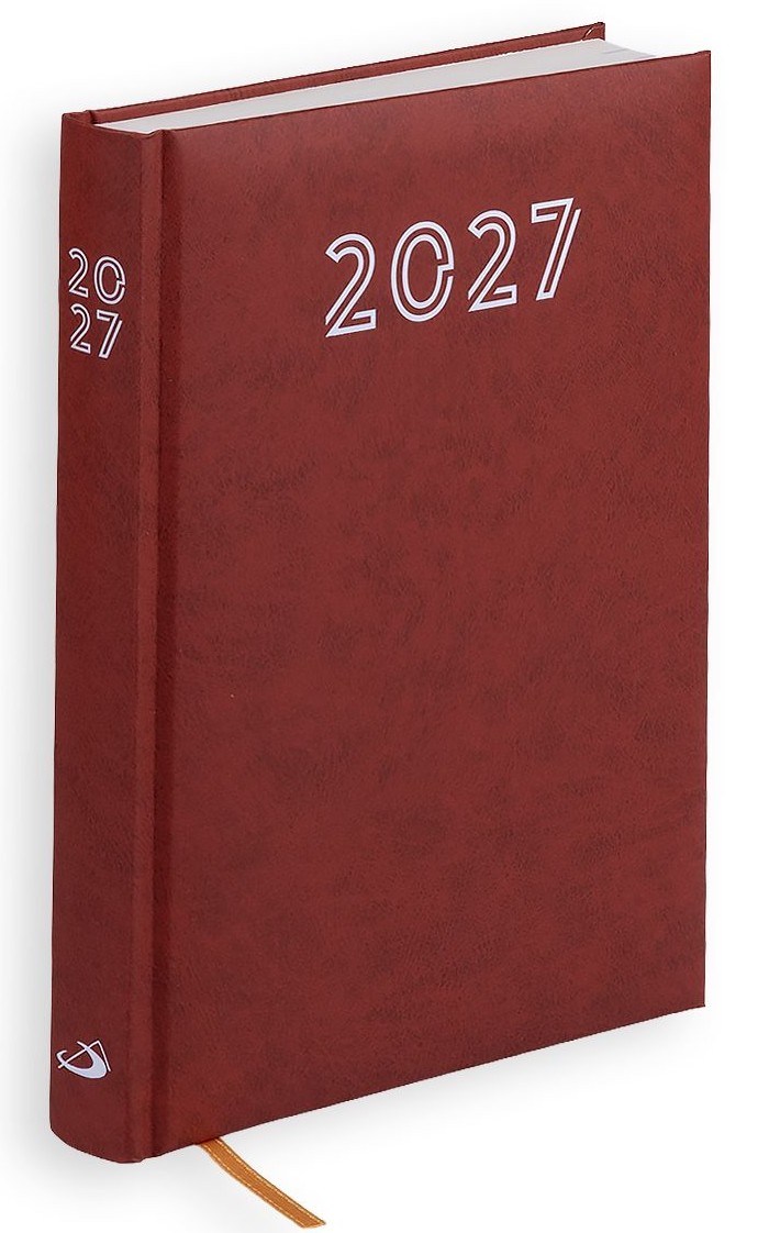 Kalendarz / Terminarz 2027 A5 STANDARD - brązowy