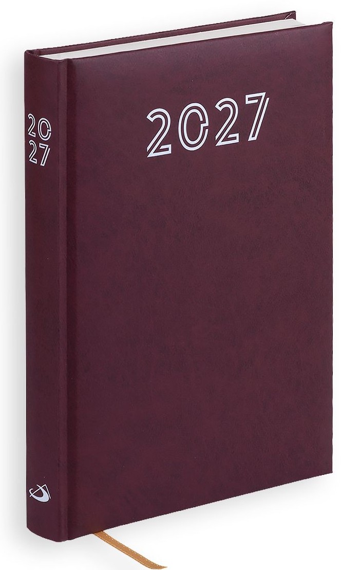 Kalendarz / Terminarz 2027 A5 STANDARD - bordowy