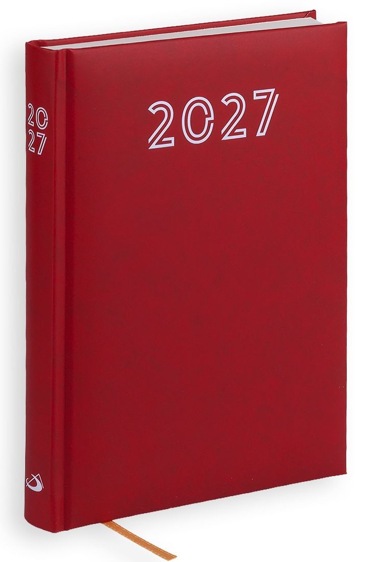 Kalendarz / Terminarz 2027 A5 STANDARD - czerwony