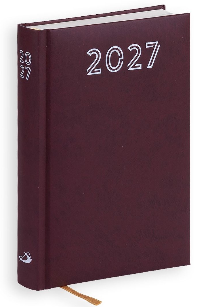 Kalendarz / Terminarz 2027 B6 STANDARD - brązowy