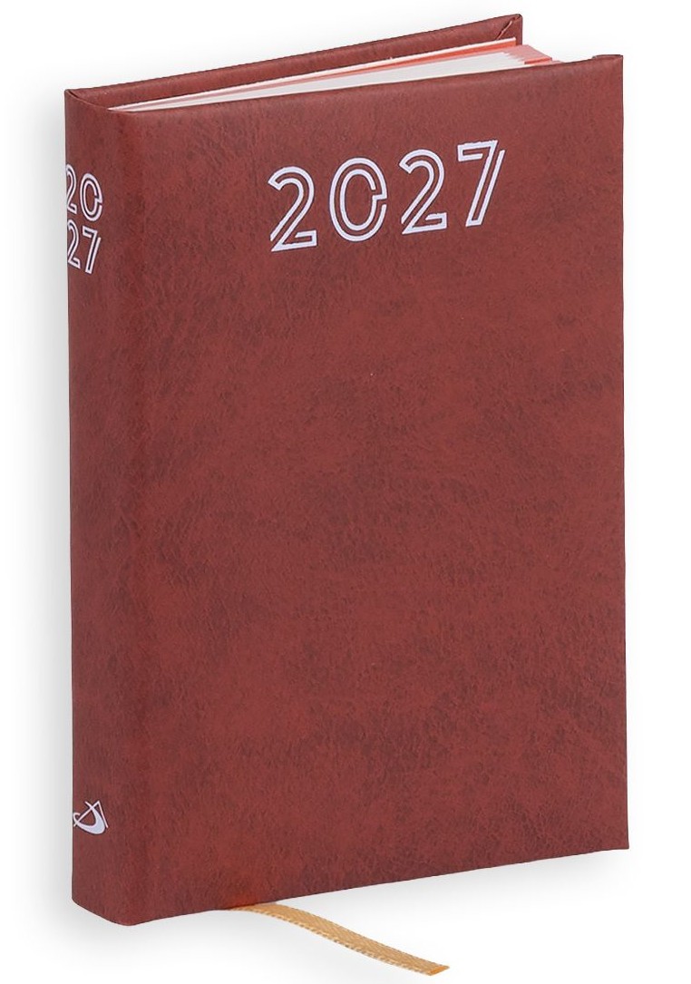 Kalendarz / Terminarz 2027 B7 STANDARD - brązowy