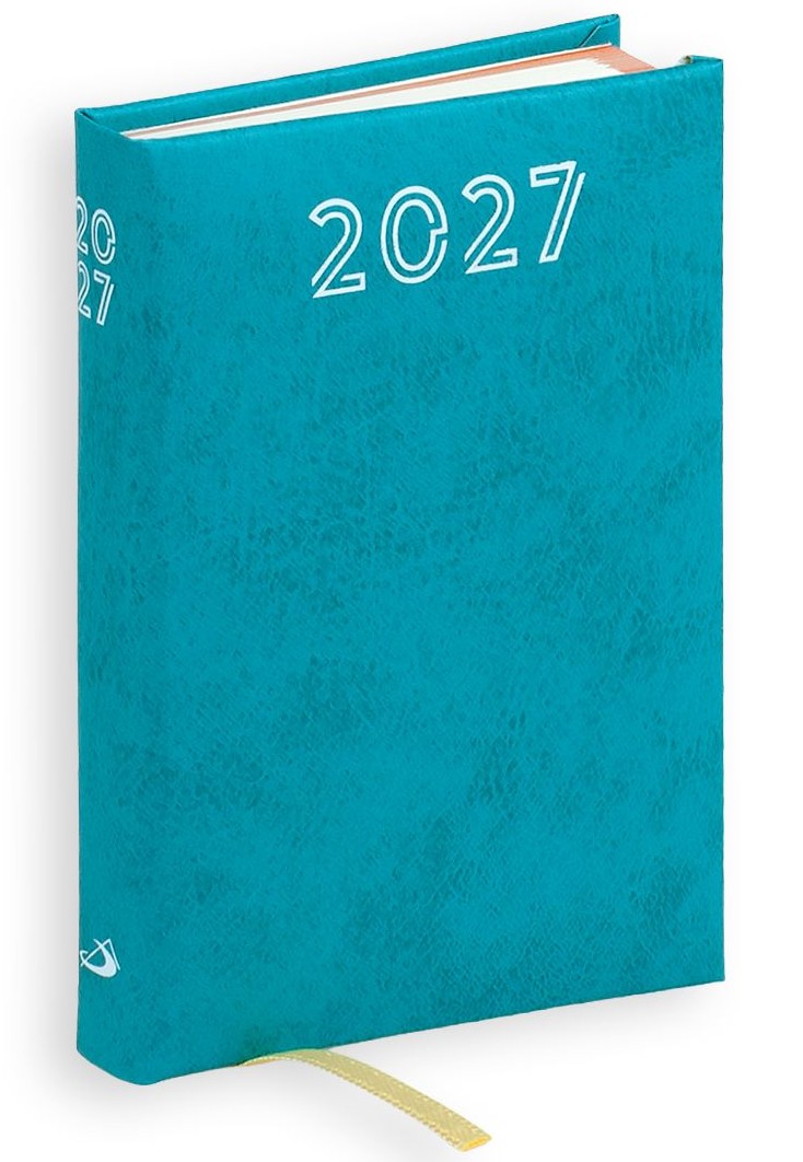 Kalendarz / Terminarz 2027 B7 STANDARD - turkusowy