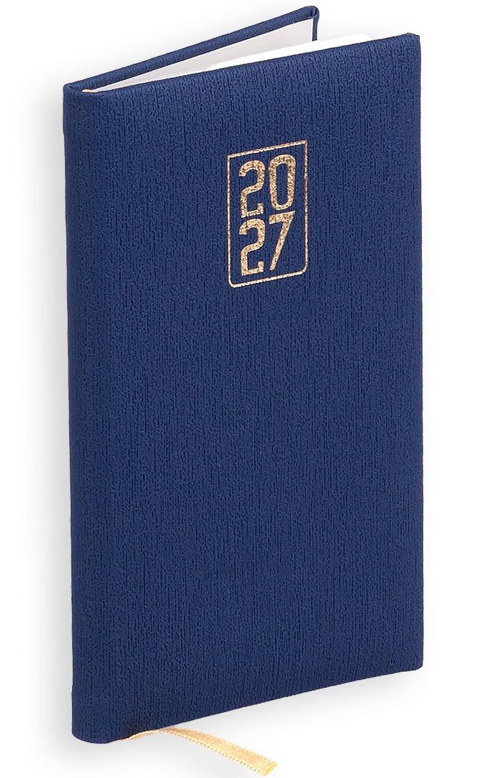 Kalendarz / Terminarz tygodniowy 2027 PRINT - niebieski (9x15,3 cm)