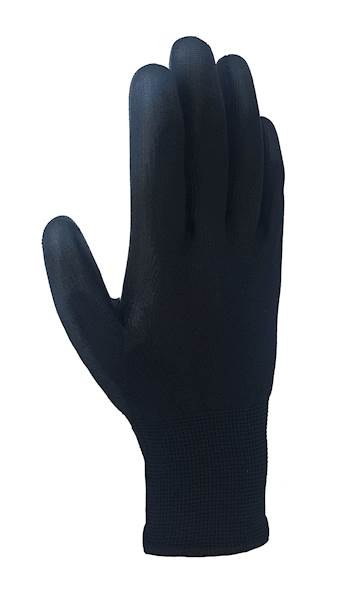 PURE BLACK rękawice robocze czarne z PU r.10