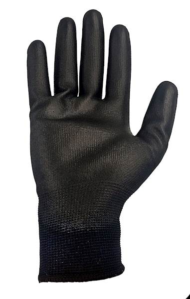 PURE BLACK rękawice robocze czarne z PU r.9