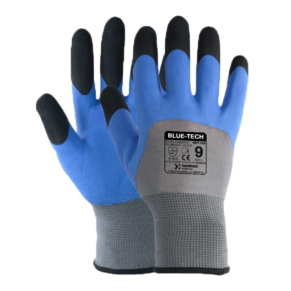 BLUE-TECH rękaw. szary-nieb-czar LTX spien. r. 9
