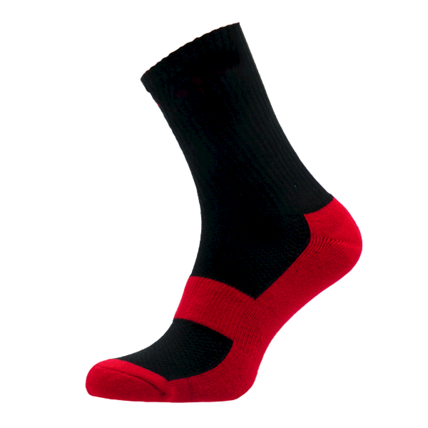Skarpety półfrotte BLACK/RED bez logo 44-48 EUR