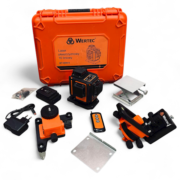 Laser poziomujący z elektroniczna kompensacją 16 liniowy WT-6699S WERTEC