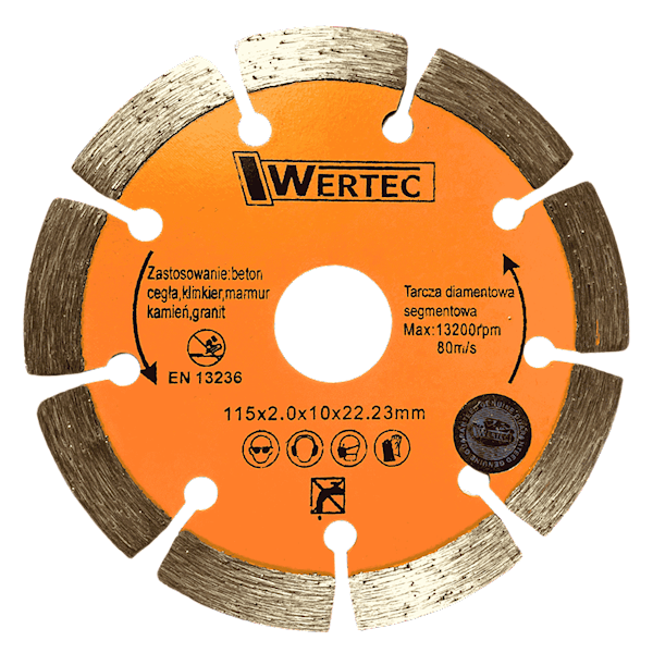 TARCZA DIAMENTOWA SEGMENT. 115 MM WERTEC - WTDS115
