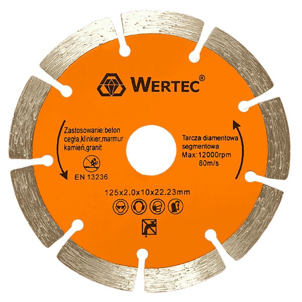 TARCZA DIAMENTOWA SEGMENT. 125 MM WERTEC - WTDS125