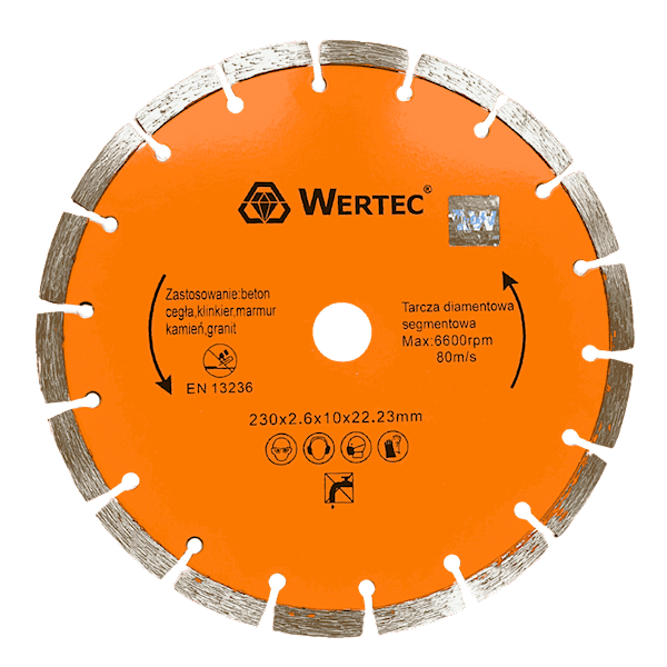 TARCZA DIAMENTOWA SEGMENT. 230 MM WERTEC - WTDS230
