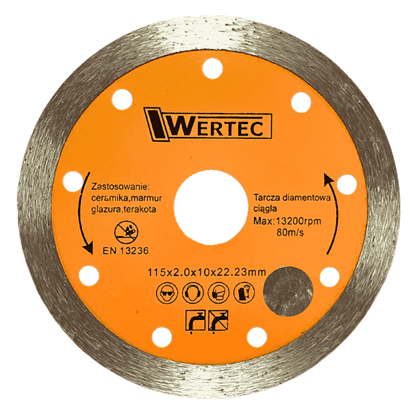 TARCZA DIAMENTOWA CIĄGŁA 115 MM WERTEC - WTDC115