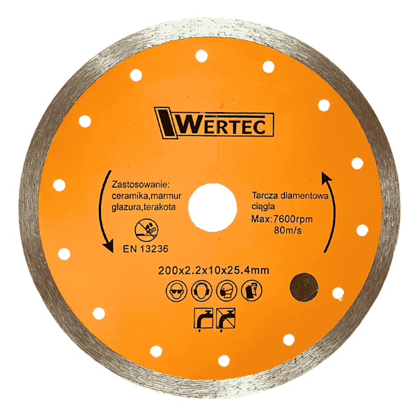 TARCZA DIAMENTOWA CIĄGŁA 200 MM WERTEC - WTDC200