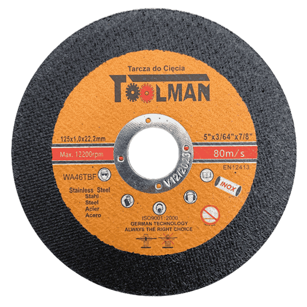Tarcza do cięcia Metal 125*1*22.23mm Toolman - TS12510TL