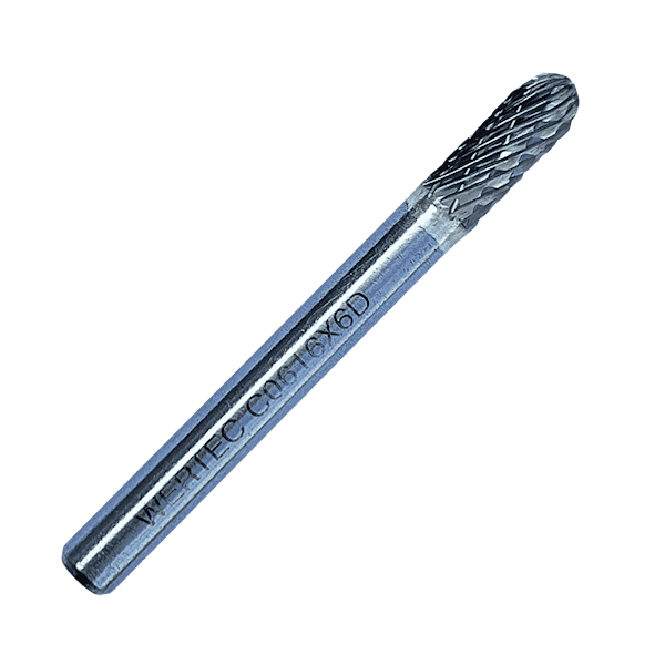 Pilnik obrotowy cylindr. zaokrąglony TYP C  6x16x65x6mm - C0616X6D