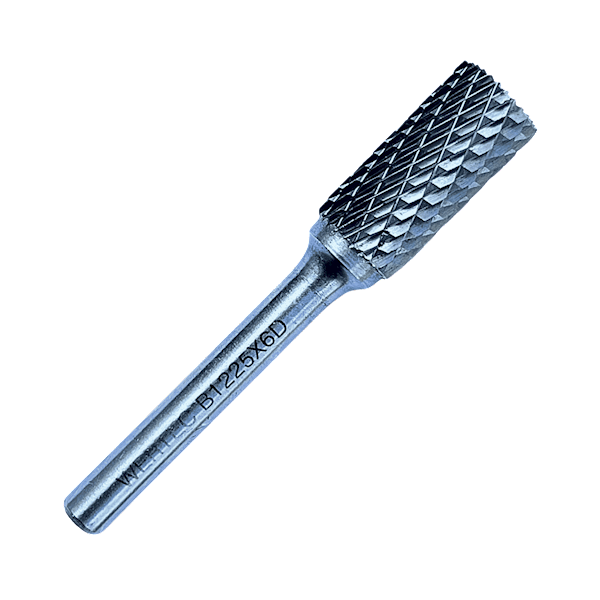 Pilnik obrotowy cylindr. z uzęb. czoł. TYP B 12x25x65x6mm - B1225X6D
