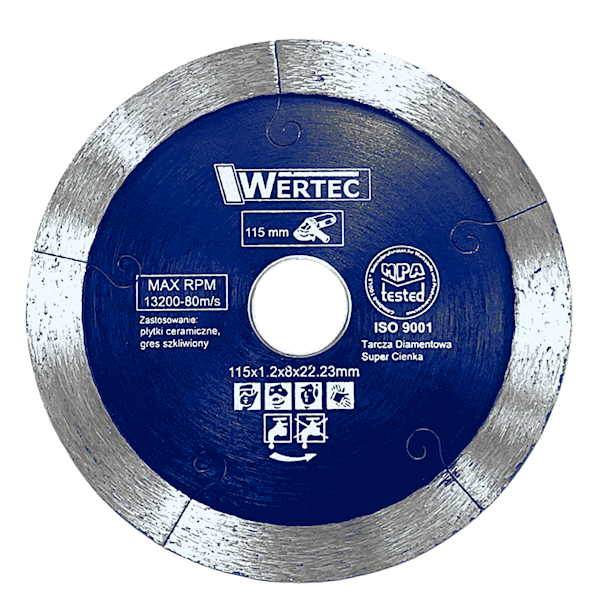 TARCZA DIAMENTOWA SUPER CIENKA 115 MM WERTEC - WTDSC115