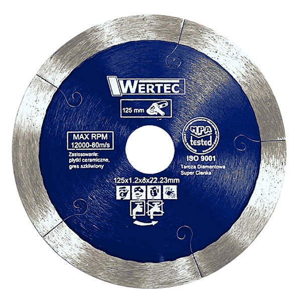 TARCZA DIAMENTOWA SUPER CIENKA 125 MM WERTEC - WTDSC125