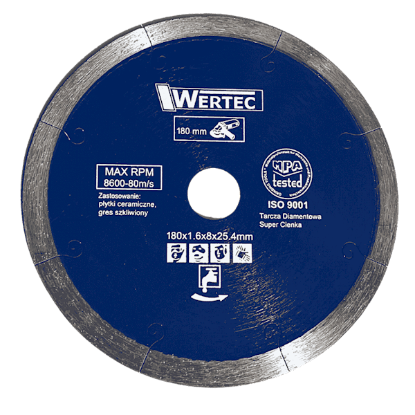 TARCZA DIAMENTOWA SUPER CIENKA 180 MM WERTEC - WTDSC180