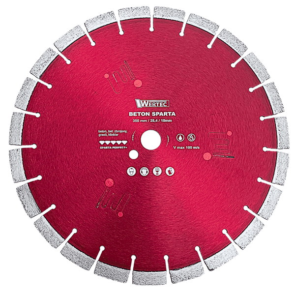 Tarcza diamentowa SPARTA 350x25,4x15mm - SPARTA350