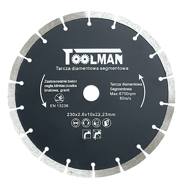 Tarcza diamentowa segm. 230 MM TOOLMAN - TLTDS230