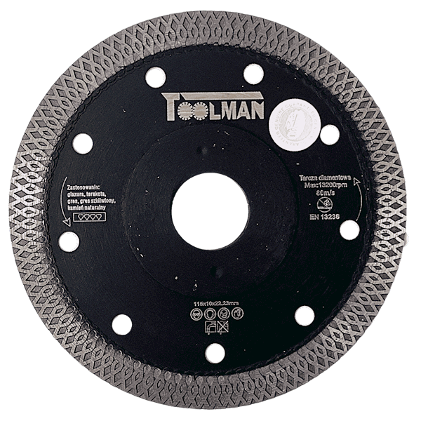 Tarcza Diamentowa TOOLMAN GRES 115x22,23MM - TLGRES115