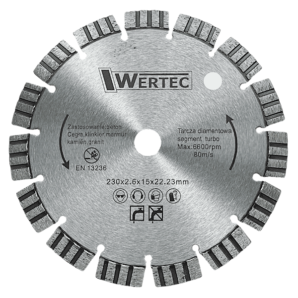 Tarcza Diamentowa 230X15MM LASER WERTEC - WTDLS23015T
