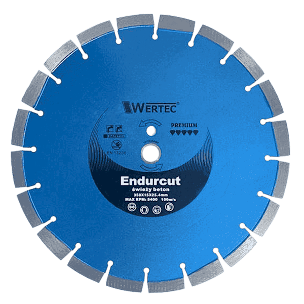 Tarcza diamentowa ENDURCUT 350x15x25,4mm świeży beton - ENDURCUT350