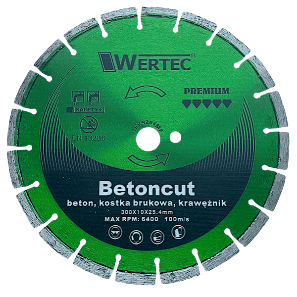 Tarcza Diamentowa 300x10x25,4 segment GREEN WERTEC - WTD30010S