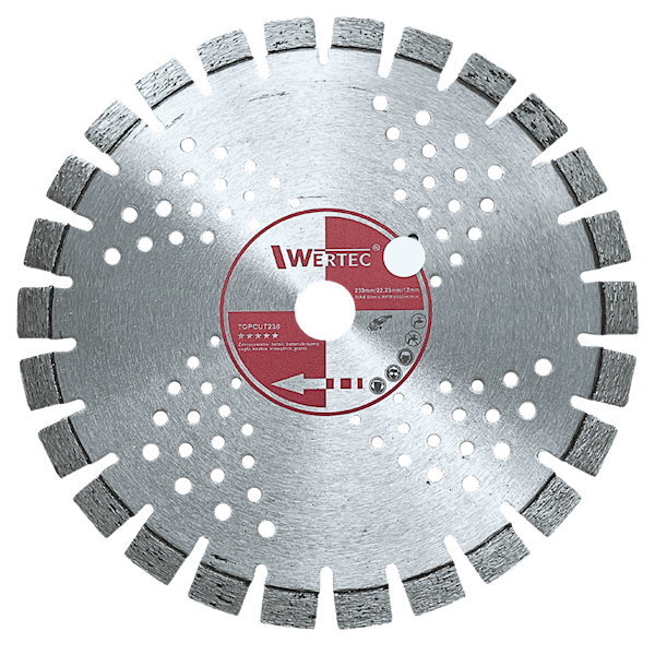 Tarcza diamentowa TOPCUT 230x12x22.23mm WERTEC - TOPCUT230