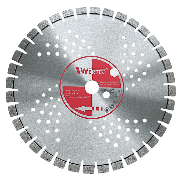 Tarcza diamentowa TOPCUT 300x12x25.4mm WERTEC - TOPCUT300
