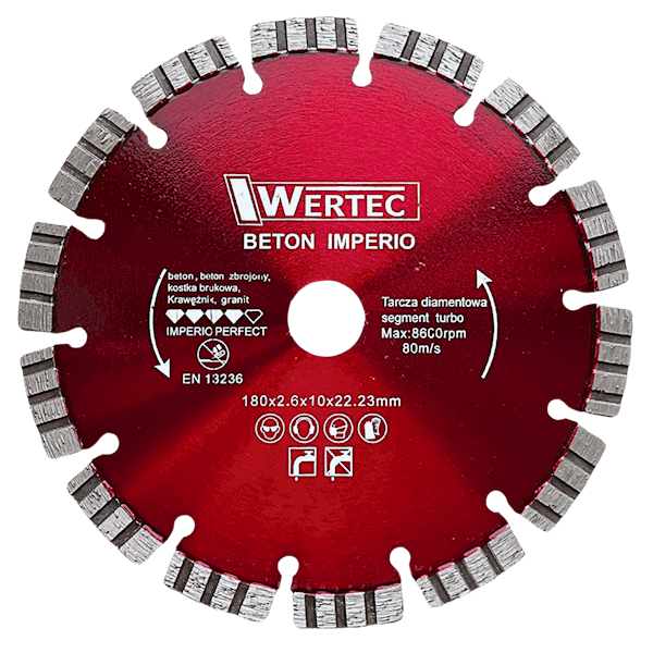 Tarcza Diamentowa IMPERIO 180x22,23x10mm - IMPERIO180
