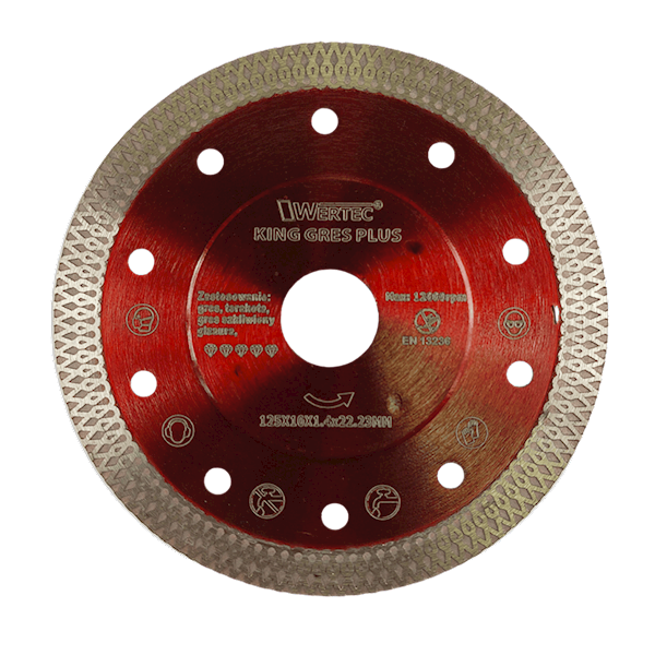 Tarcza Diamentowa KING GRES PLUS 125x22,23x10mm - KG125PLUS