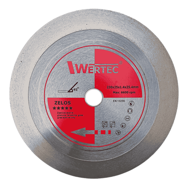 Tarcza diamentowa 230x25,4/22,23x1,4x25mm ZELOS - ZELOS230
