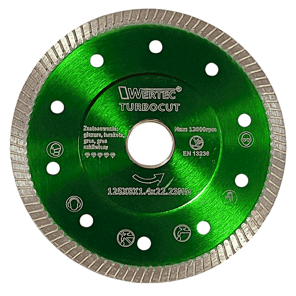 Tarcza diamentowa 125x22,23x1,4mm TurboCut WERTEC - TURBOCUT125