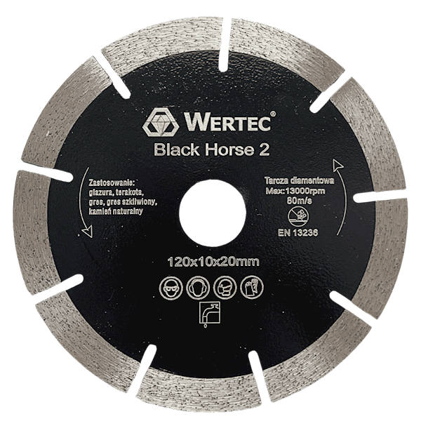 Tarcza diamentowa Black Horse 2 120x20mm WERTEC - WTBH2