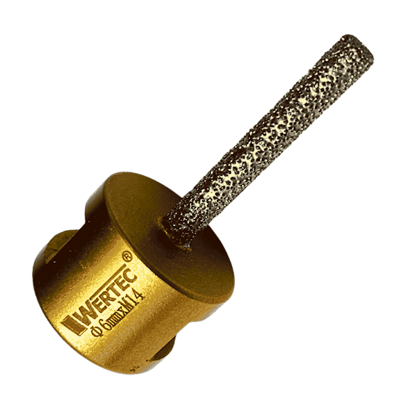 Frez lutowany próżniowo 06x50mm x M14 WERTEC - WTAF06