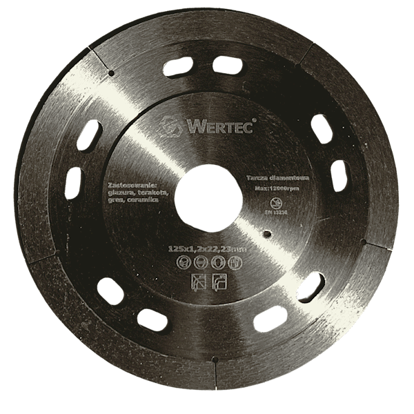 Tarcza diamentowa ciagła 125x22,23x1,2mm WERTEC - WTDCA125