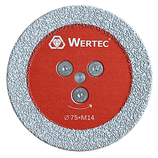 Tarcza do podcinania  lutowana próżniowo 75xM14 WERTEC - WTD75M14VB
