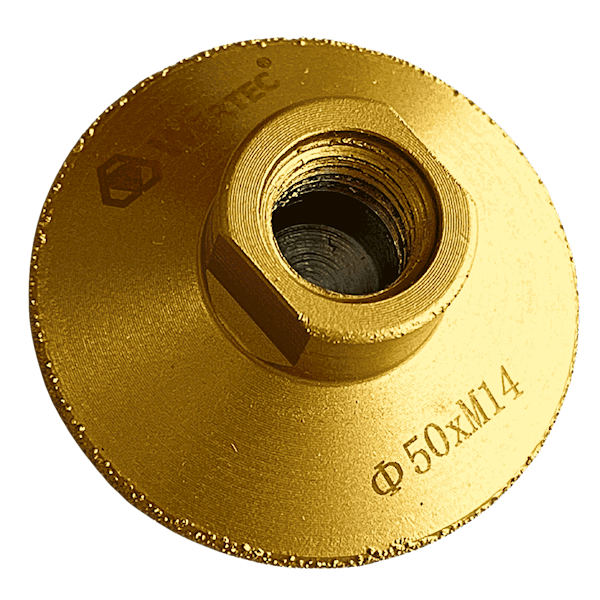 Tarcza do szlifowania lutowana prózniowo 50mmxM14 WERTEC - WTD50M14P