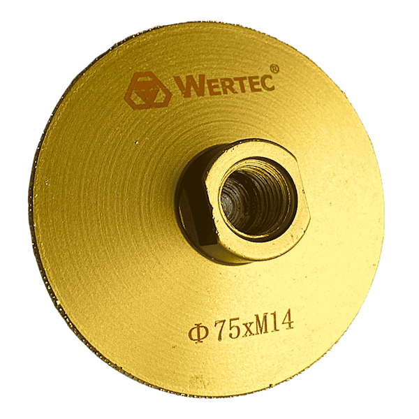 Tarcza do szlifowania lutowana prózniowo 75mmxM14 WERTEC - WTD75M14P