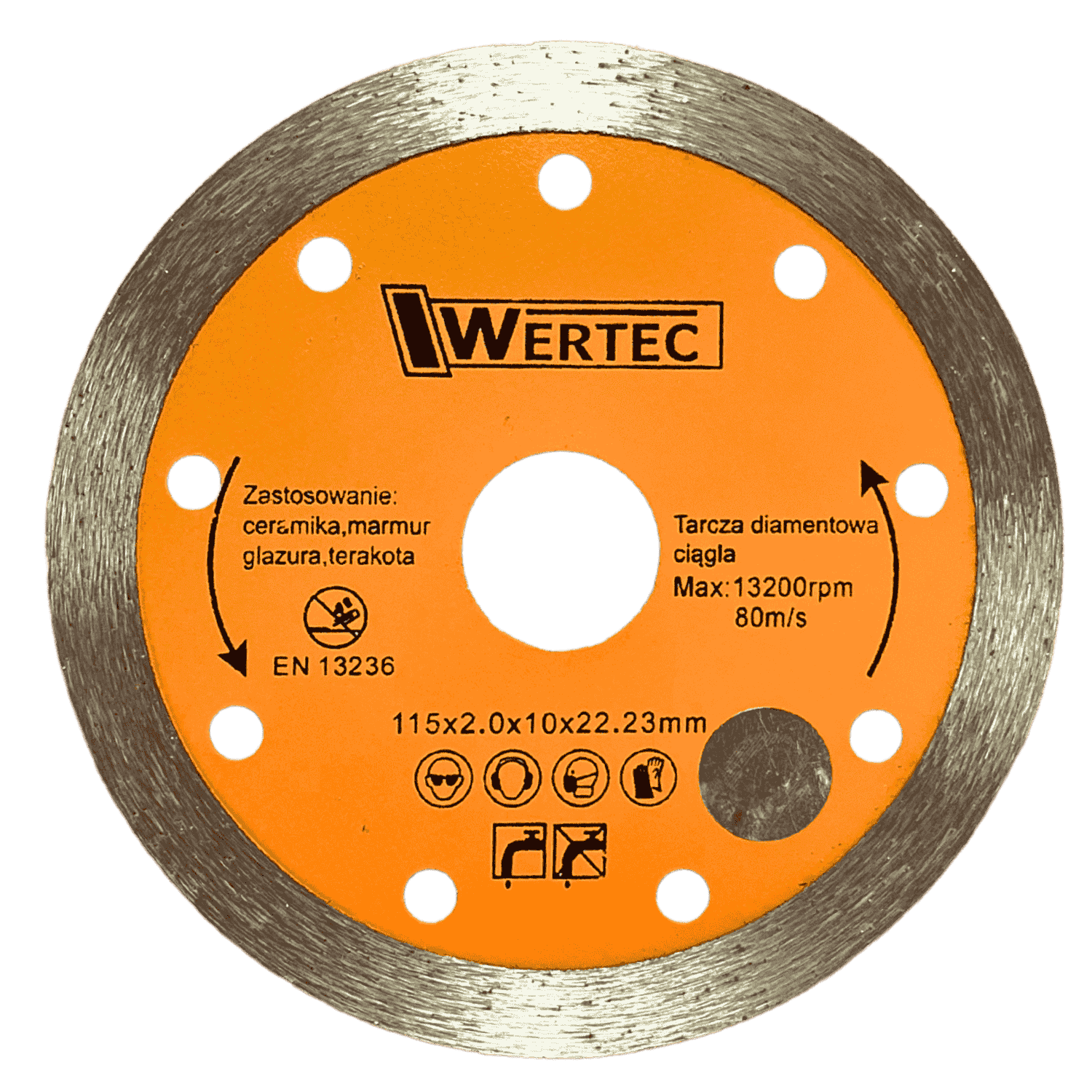 TARCZA DIAMENTOWA CIĄGŁA 115 MM WERTEC - WTDC115