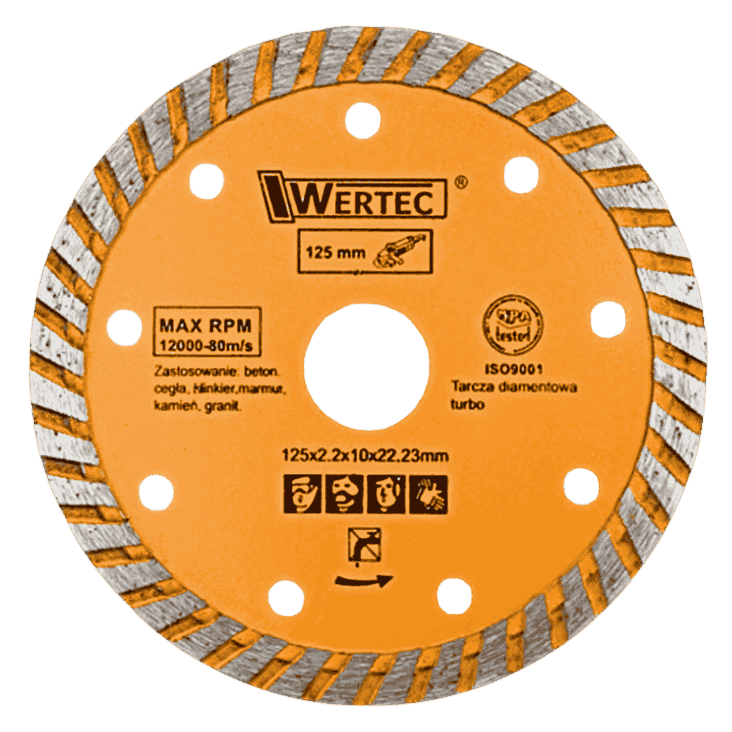 TARCZA DIAMENTOWA TURBO 125 MM WERTEC - WTDT125