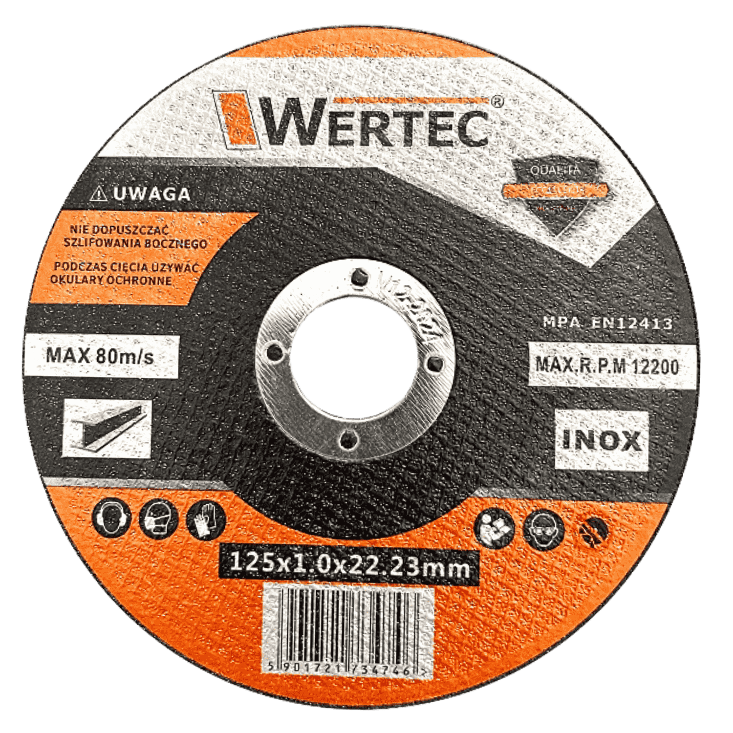 Tarcza do cięcia Metal / INOX 125*1*22.23mm WERTEC - TS12510W