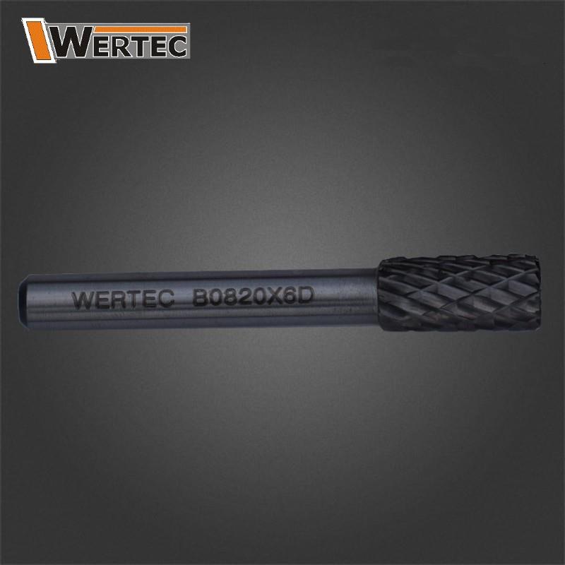 Pilnik obrotowy cylindr. z uzęb. czoł. TYP B 8x20x65x6mm - B0820X6D