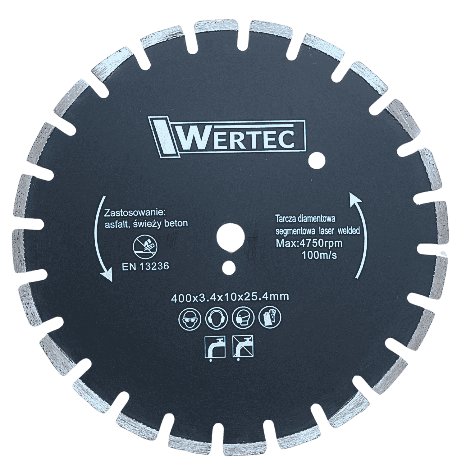 TARCZA DIAMENTOWA 400 MM Asfalt LASER - WTDAL400