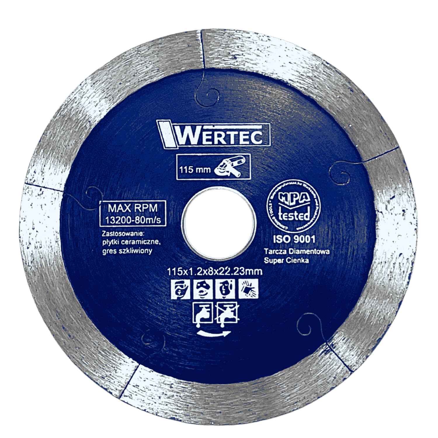 TARCZA DIAMENTOWA SUPER CIENKA 115 MM WERTEC - WTDSC115