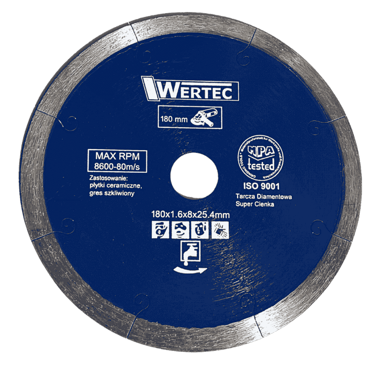 TARCZA DIAMENTOWA SUPER CIENKA 180 MM WERTEC - WTDSC180