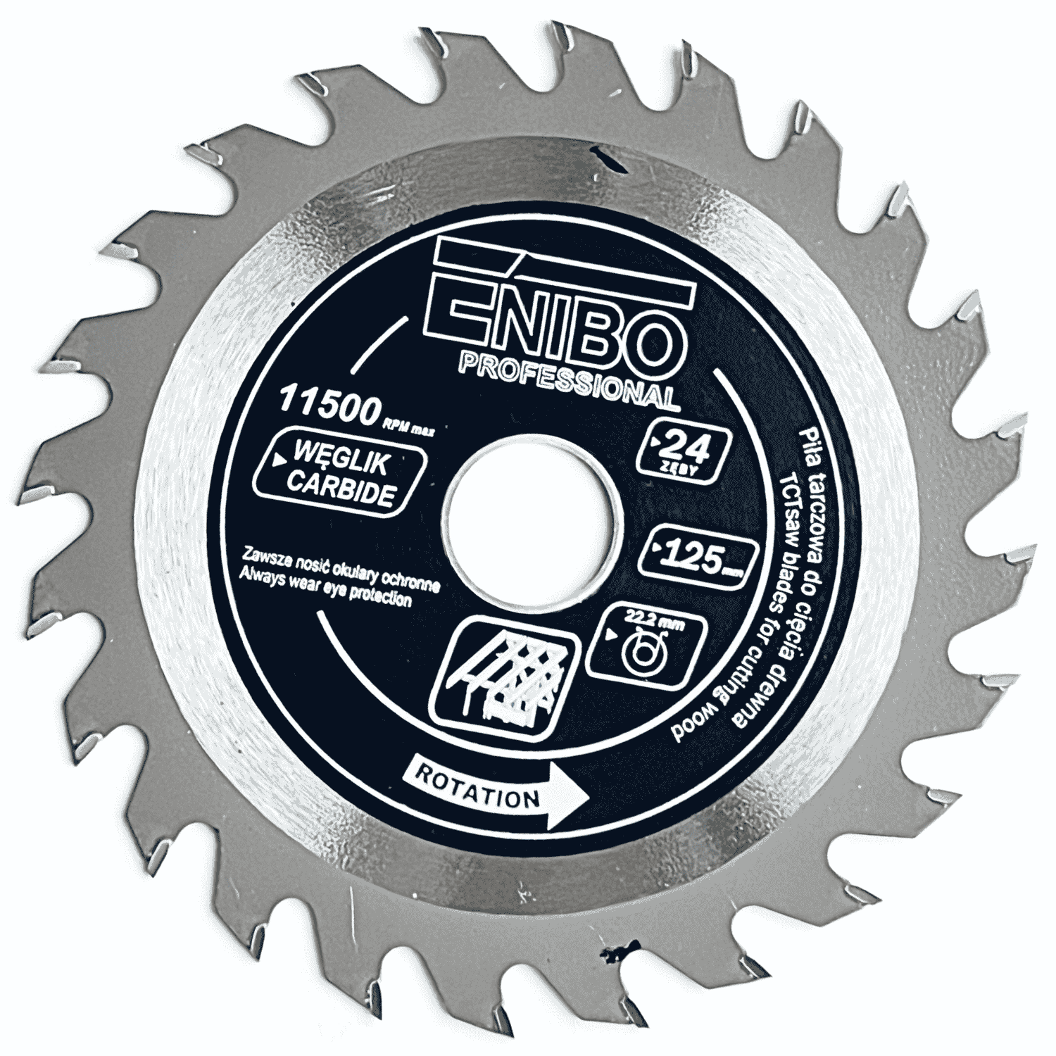 Piła tarcz. do cięcia drewna 125x22,2x24z - TCT12524