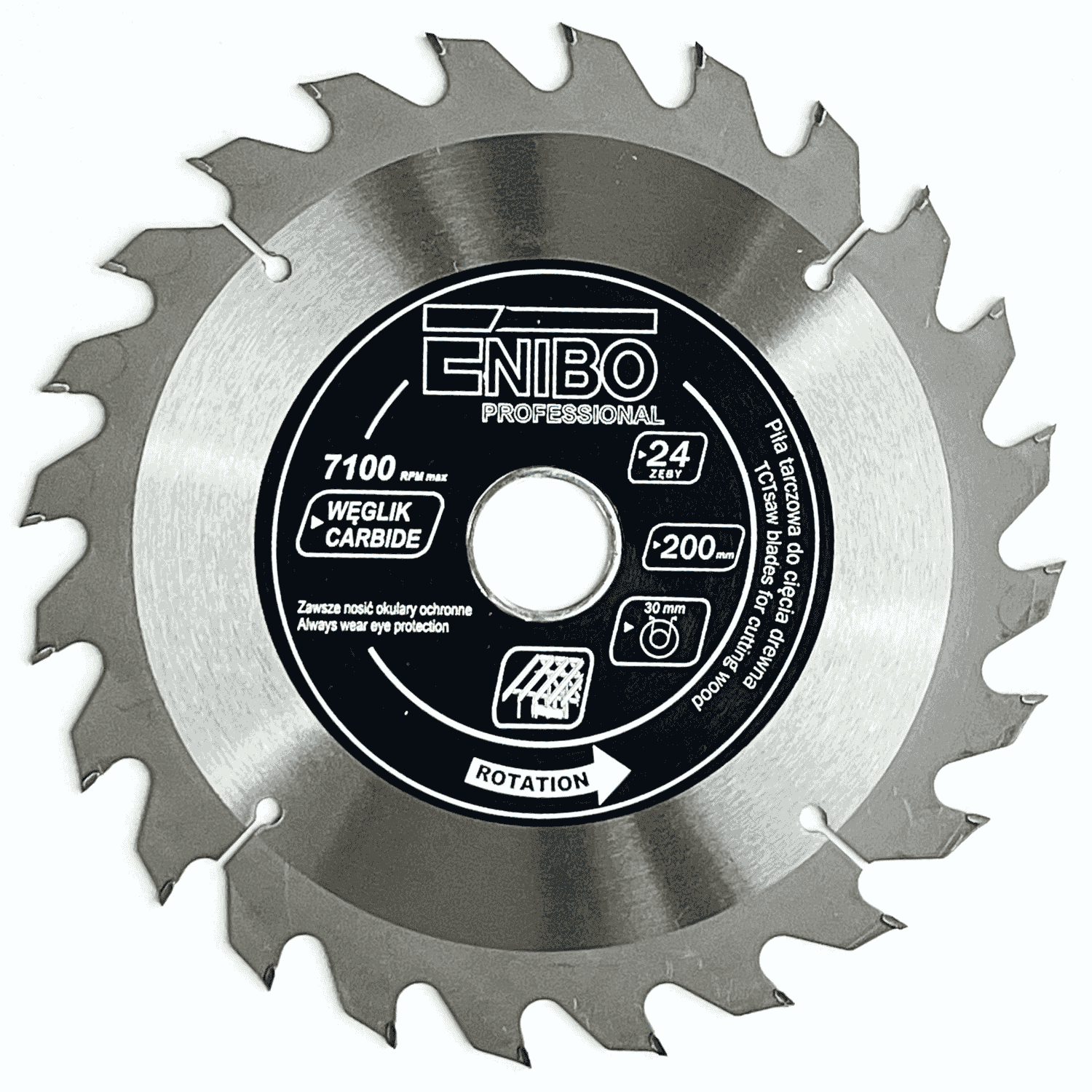 Piła tarcz. do cięcia drewna 200x30x24z - TCT20024